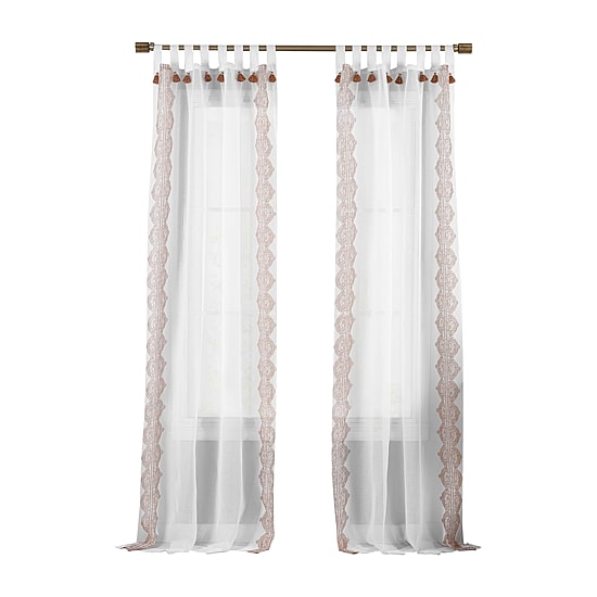 Threadmade Shilo Tab Top Sheer Single Curtain Panel