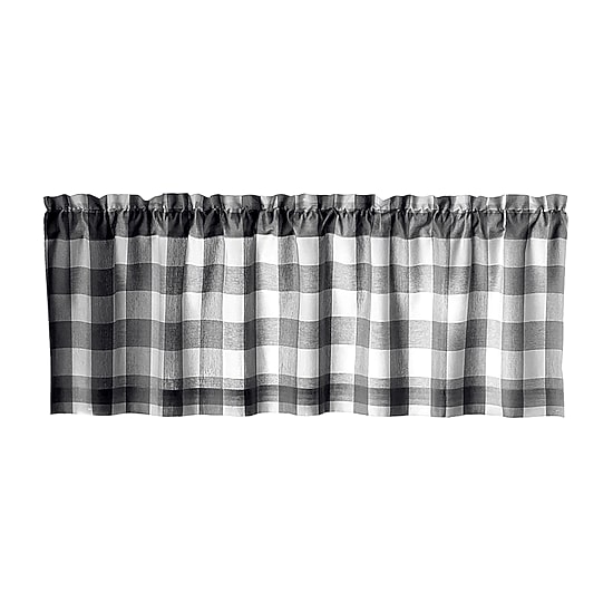 Threadmade Farmhouse Living Buffalo Check Rod Pocket Valance