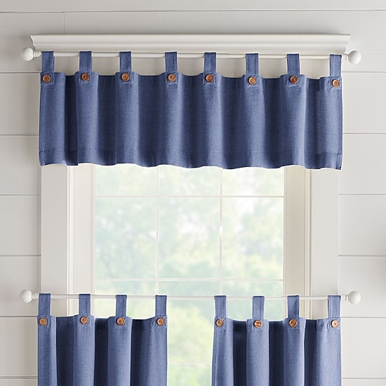 Threadmade Tucker Solid Tab Top Valance