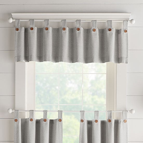 Threadmade Tucker Solid Tab Top Valance