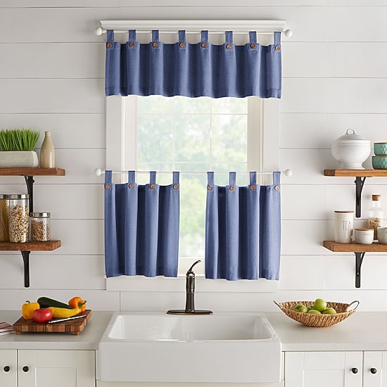 Threadmade Tucker Solid Tab Top Valance