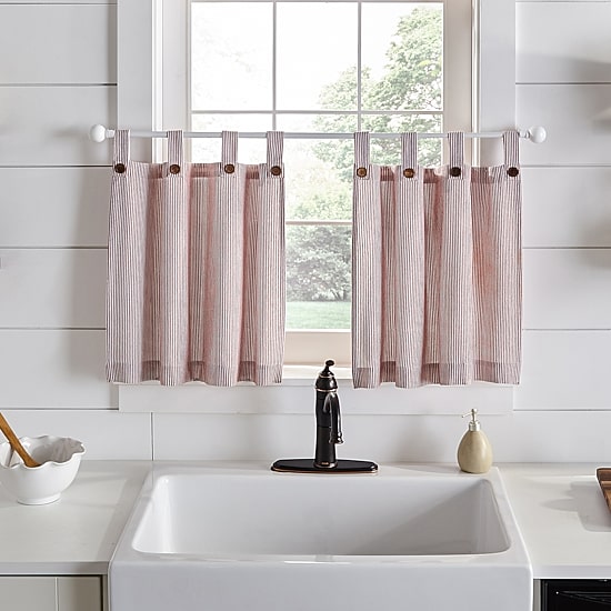 Threadmade Tucker Stripe 2-pc. Tab Top Window Tier