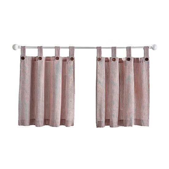 Threadmade Tucker Stripe 2-pc. Tab Top Window Tier