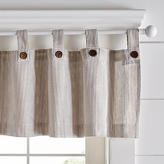 Threadmade Tucker Stripe Tab Top Valance