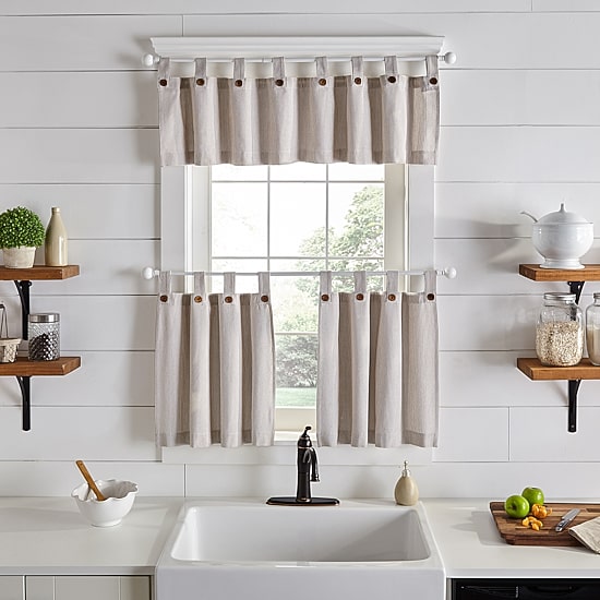 Threadmade Tucker Stripe Tab Top Valance