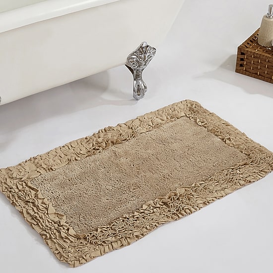 Better Trends Shaggy Border Mat Bath Rug