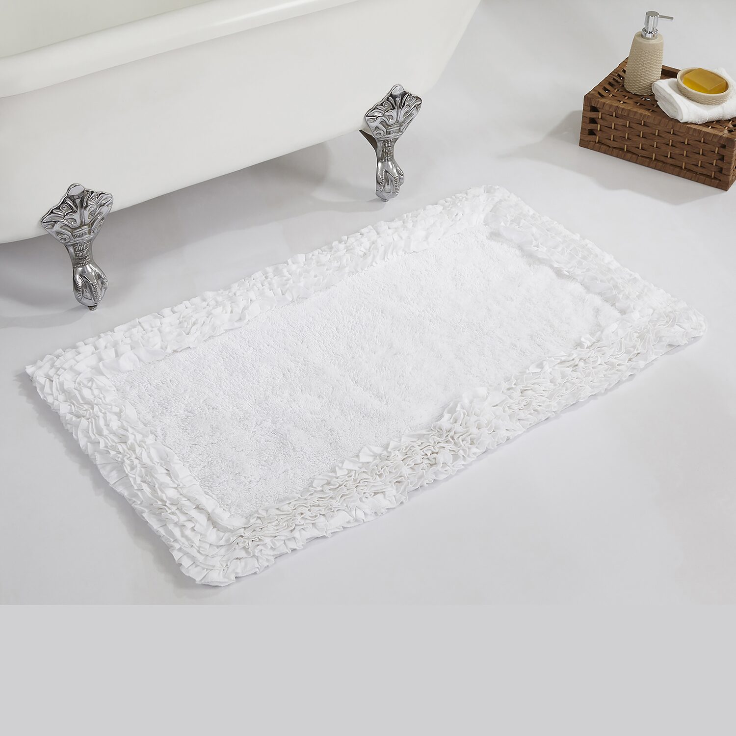 Better Trends Shaggy Border Mat Bath Rug