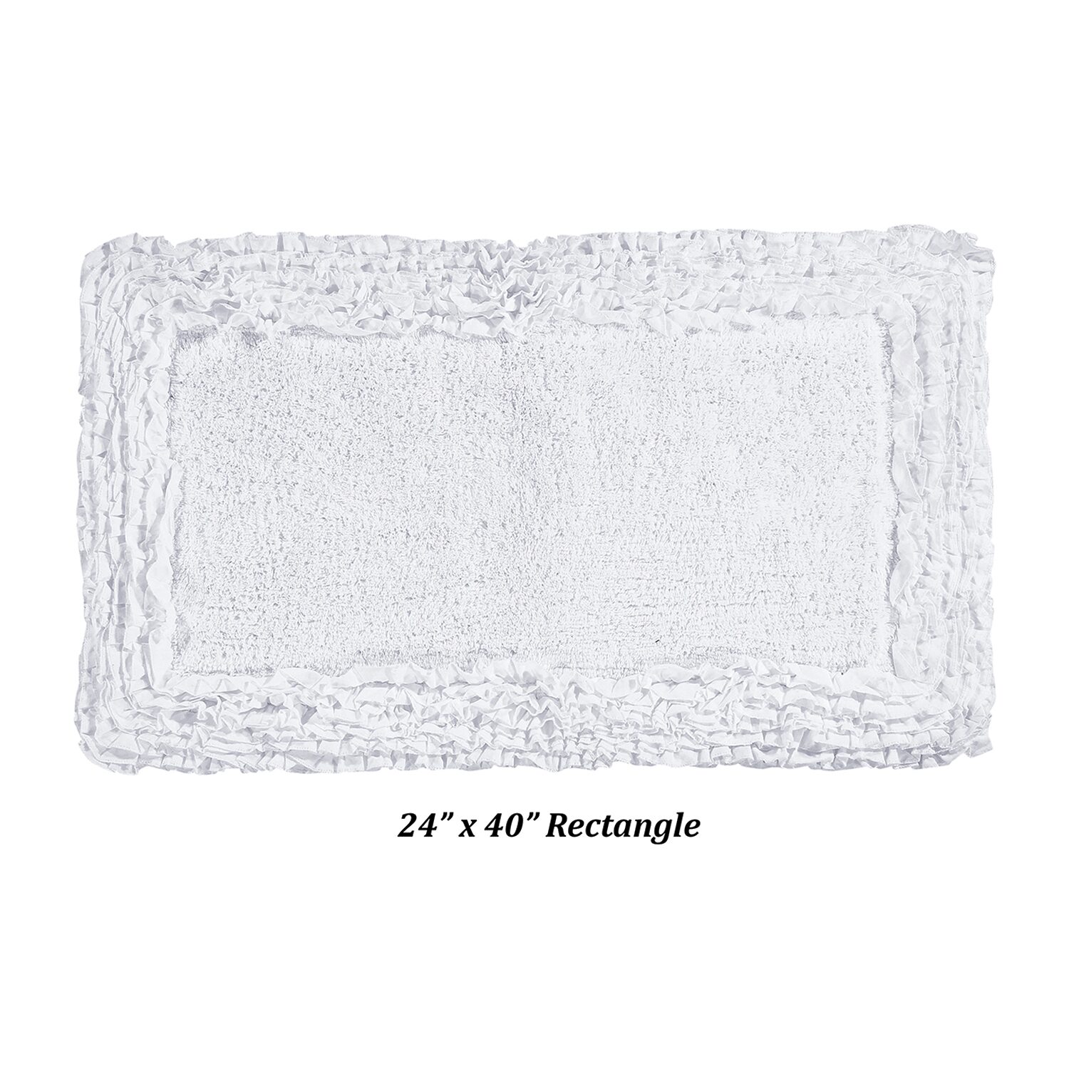 Better Trends Shaggy Border Mat Bath Rug
