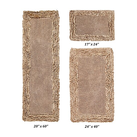 Better Trends Shaggy Border Mat Bath Rug