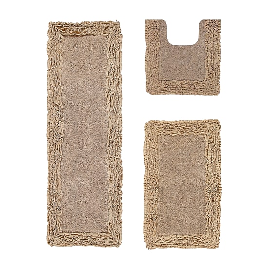 Better Trends Shaggy Border Mat Bath Rug