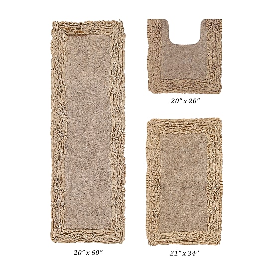 Better Trends Shaggy Border Mat Bath Rug