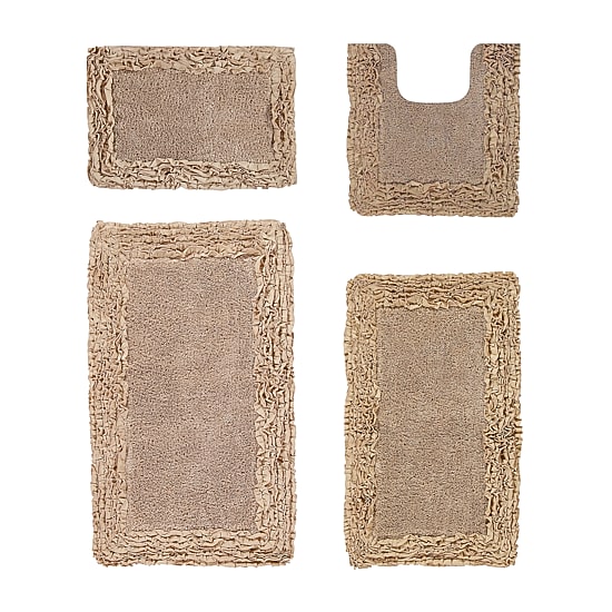 Better Trends Shaggy Border Mat Bath Rug