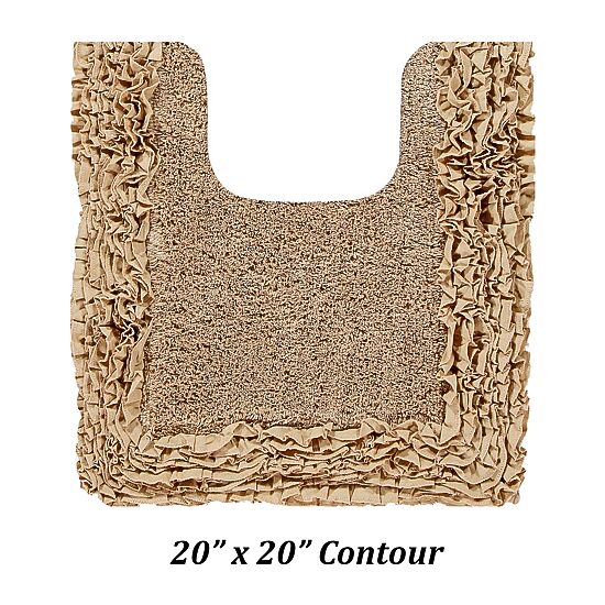 Better Trends Shaggy Border Mat Bath Rug