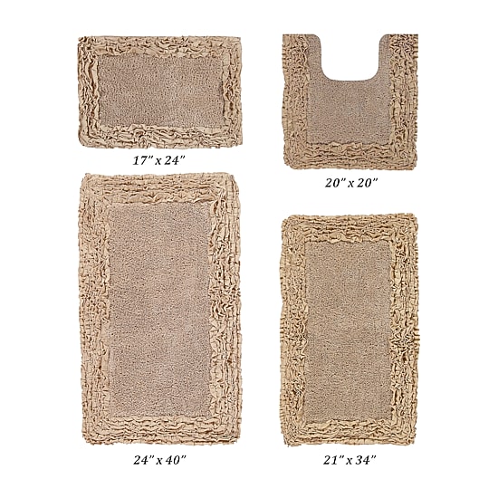Better Trends Shaggy Border Mat Bath Rug