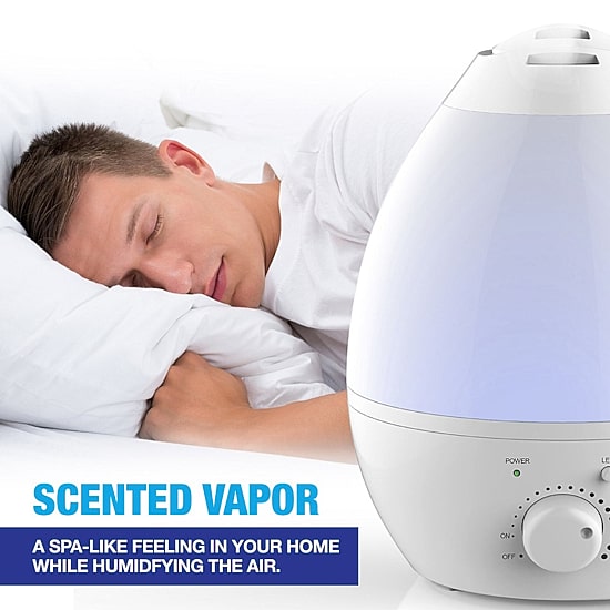 Bell + Howell Ultrasonic Color Changing Humidifier and Aroma Diffuser