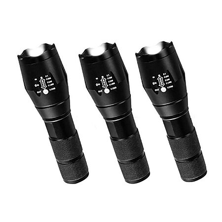 bell and howell tac light flashlight rechargeable Bell+Howell TacLight Bright led Tactical Flashlights Zoom Function 5 Modes 100,000 Hour Bulb Water Resistant Durable mini Flashlight 5.4 x 1.6 Battery Powered 3X AAA Aluminum casing resists moisture and prevents cracking Bell + Howell Taclight High