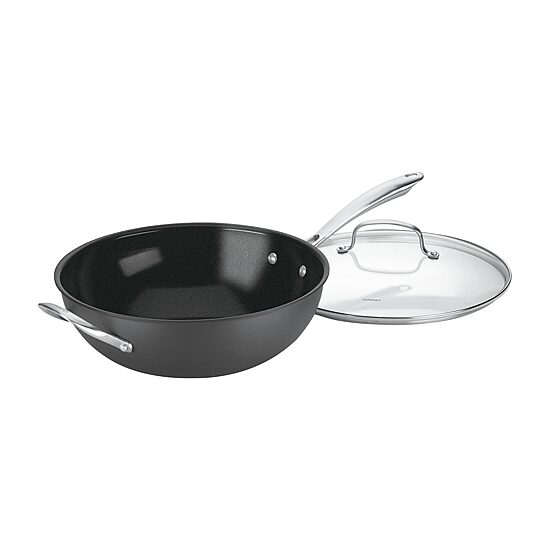 Cuisinart Green With Lid 12 Inch Hard Anodized Non-Stick 2-pc. Aluminum Wok