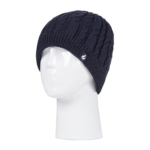 Heat Holders Women's Alesund Cable-Knit Hat - Navy