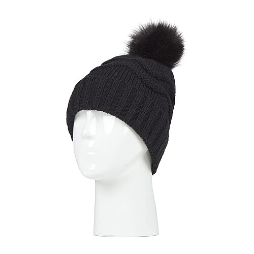 Heat Holders Women's Courtney Roll Up Hat with Wispy Pom-Pom