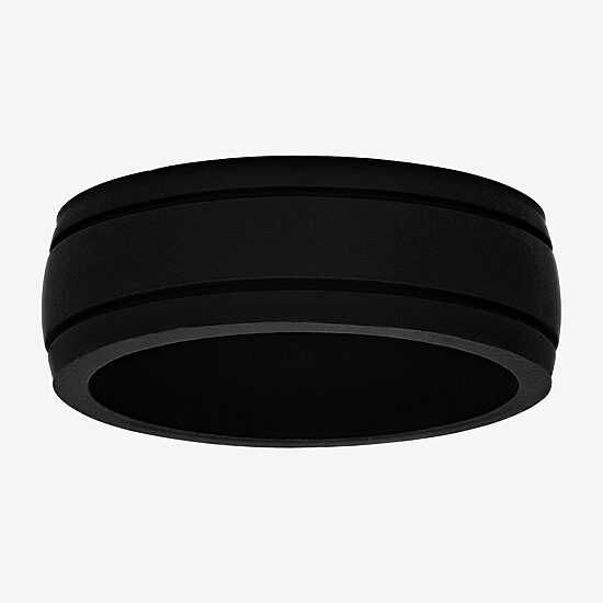 Mens 8MM Silicone Wedding Band