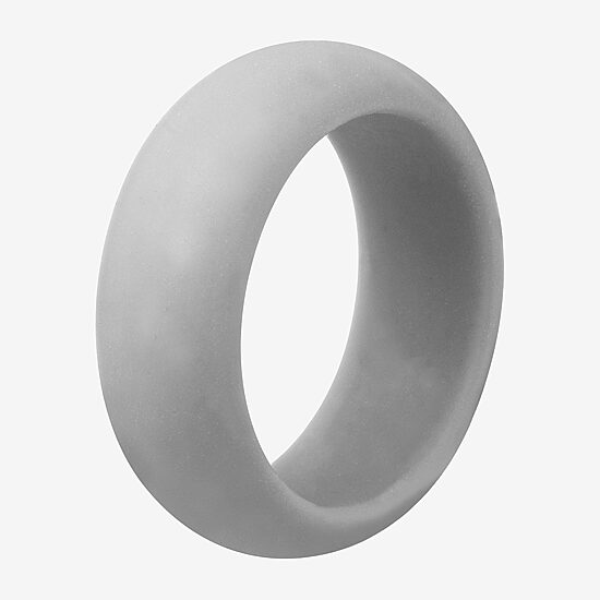 Mens 8MM Silicone Wedding Band