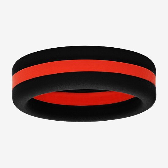 Mens 8MM Silicone Wedding Band