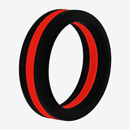 Mens 8MM Silicone Wedding Band