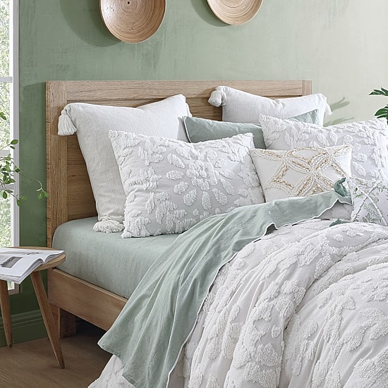 Peri Home Chenille Laurel 3-pc. Embroidered Duvet Cover Set
