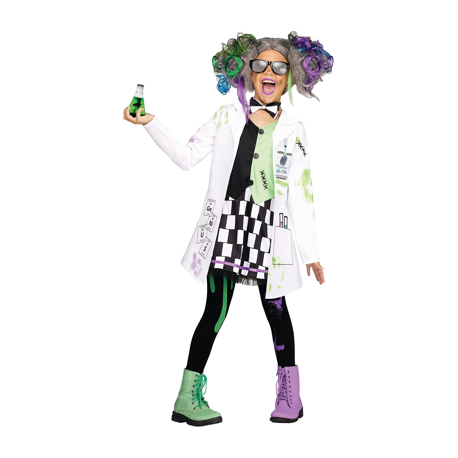 Little & Big Kid Girls Mad Scientist Costume