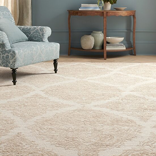 Martha Stewart Abel Floral Hand Tufted 6' X 6' Indoor Square Area Rug