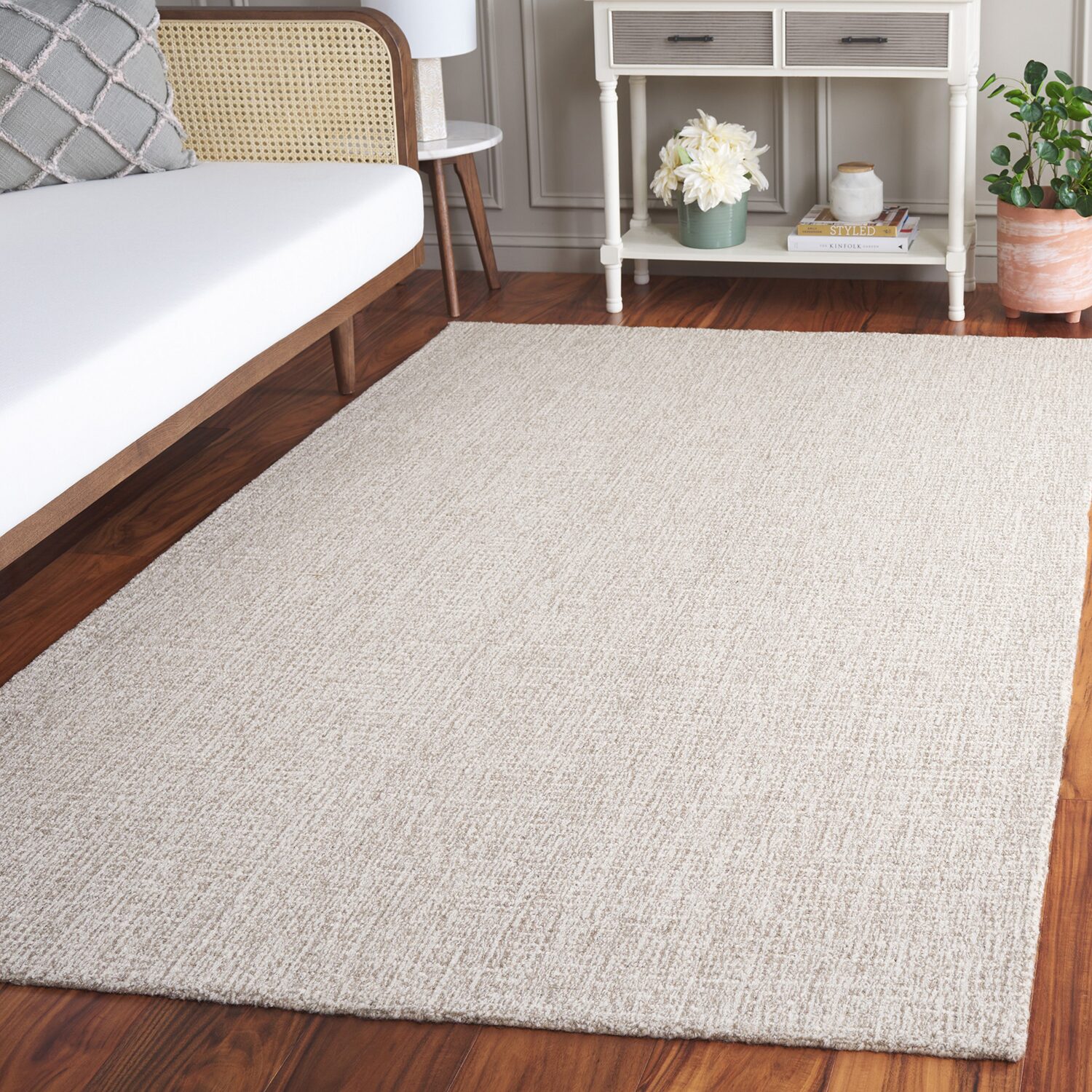 Martha Stewart Dania Solid Hand Tufted Indoor Rectangular Area Rug