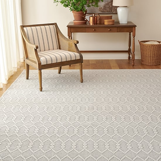 Martha Stewart Aria Bordered Loomed Indoor Rectangular Area Rug