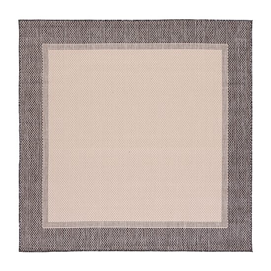 Martha Stewart Zia Bordered 6'7" X 6'7" Outdoor Square Area Rug