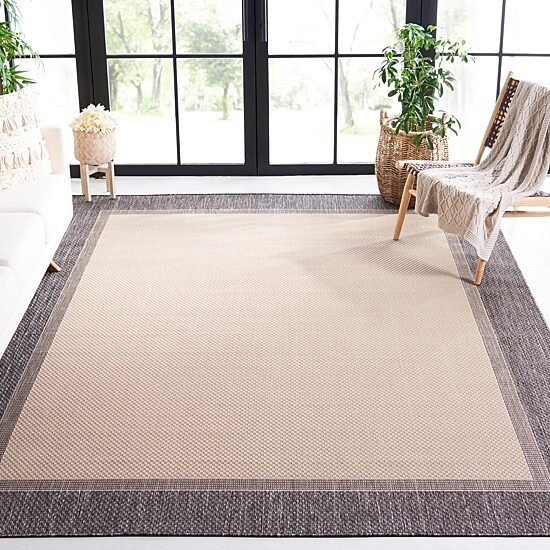 Martha Stewart Zia Bordered 6'7" X 6'7" Outdoor Square Area Rug