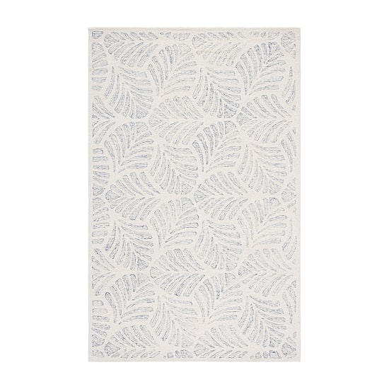 Martha Stewart Char Floral Hand Tufted Indoor Rectangular Area Rug