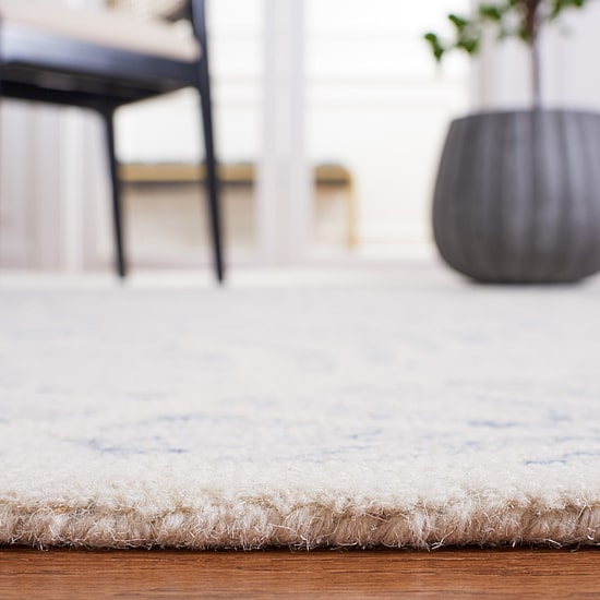 Martha Stewart Char Floral Hand Tufted 6' X 6' Indoor Round Area Rug