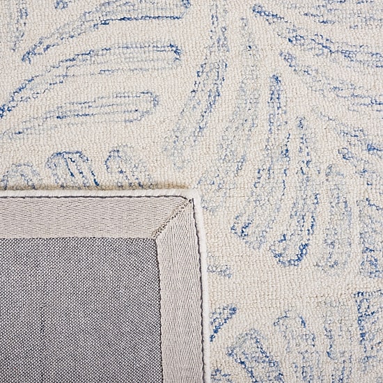 Martha Stewart Char Floral Hand Tufted 6' X 6' Indoor Round Area Rug