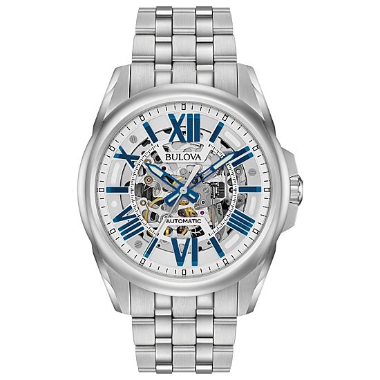 Bulova Sutton Mens Silver Tone Bracelet Watch 96a187