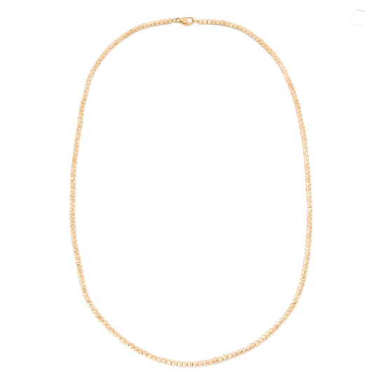 14K Gold Over Silver Beaded Necklace