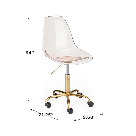 Urban Shop Acrylic Rolling Chair