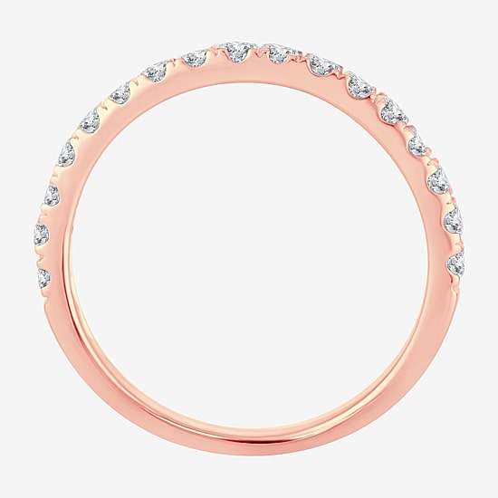 Womens 1/2 CT. T.W. Natural White Diamond 10K Gold Wedding Band