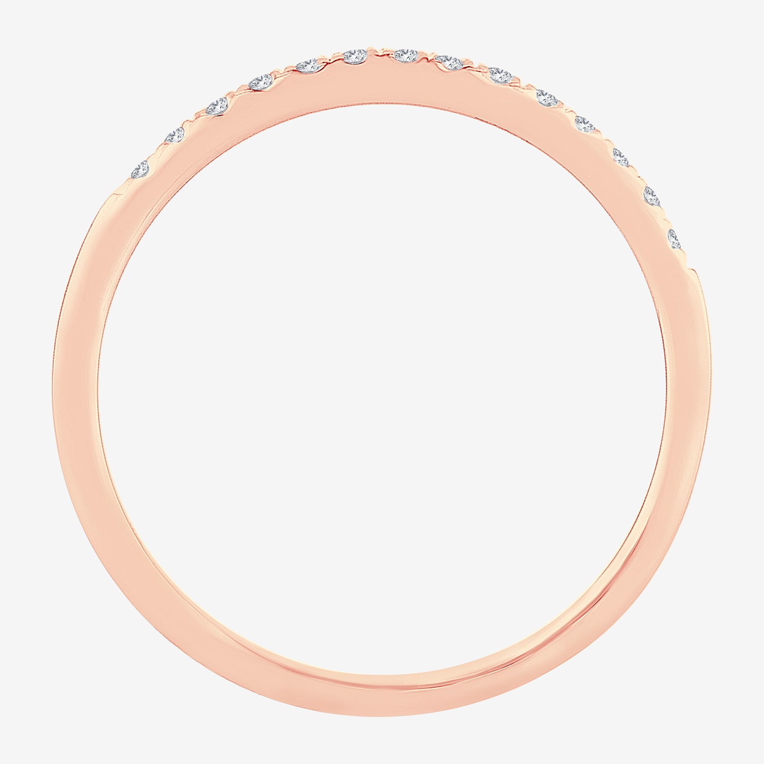 Womens Diamond Accent Natural White 10K Gold Wedding Band