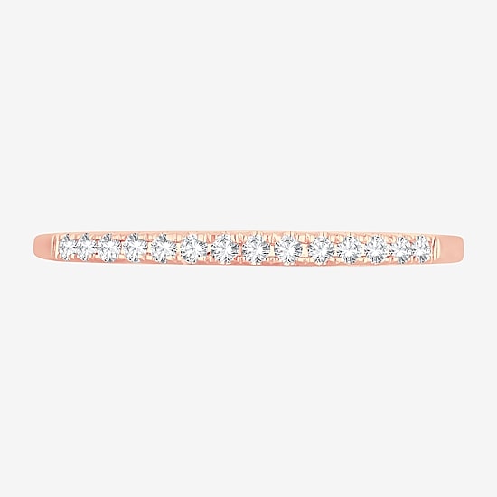 Womens Diamond Accent Natural White Diamond 10K Gold Wedding Band