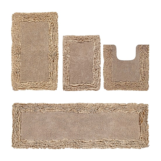 Better Trends Shaggy Border Mat Bath Rug