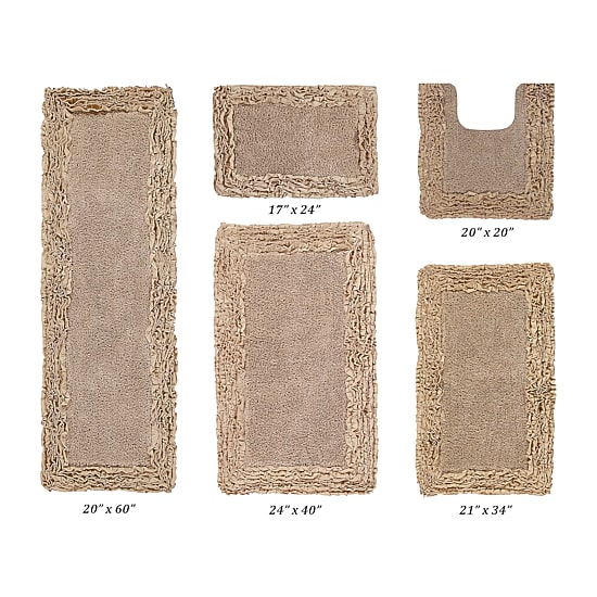 Better Trends Shaggy Border Mat Bath Rug