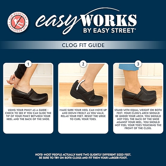 Easy Works By Easy Street Lead Womens Round Closed Toe Work Shoes