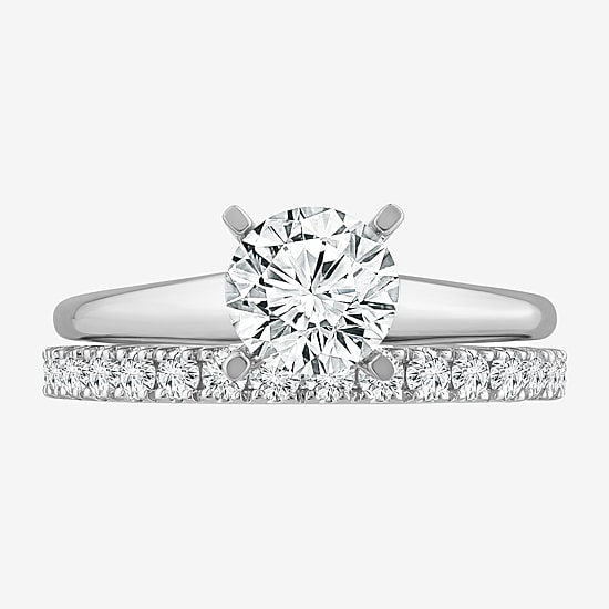 2  CT. T.W. Lab-Grown (F / VS2) Diamond Round Solitaire Bridal Set in 10K or 14K Gold