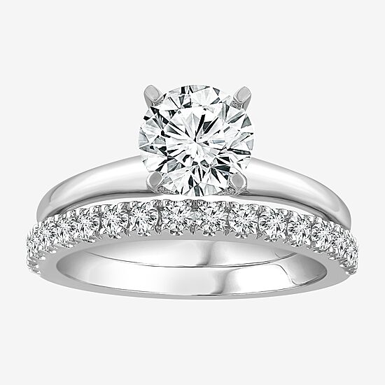 2  CT. T.W. Lab-Grown (F / VS2) Diamond Round Solitaire Bridal Set in 10K or 14K Gold