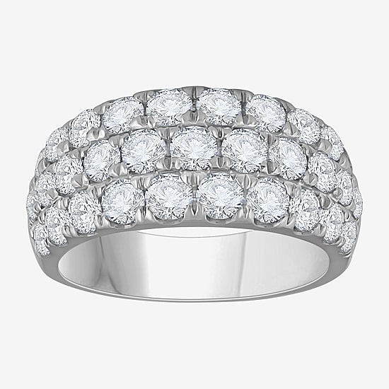 (H-I / Si1) Womens 5.5MM 3 CT. T.W. Lab Grown White Diamond 14K Gold Anniversary Band