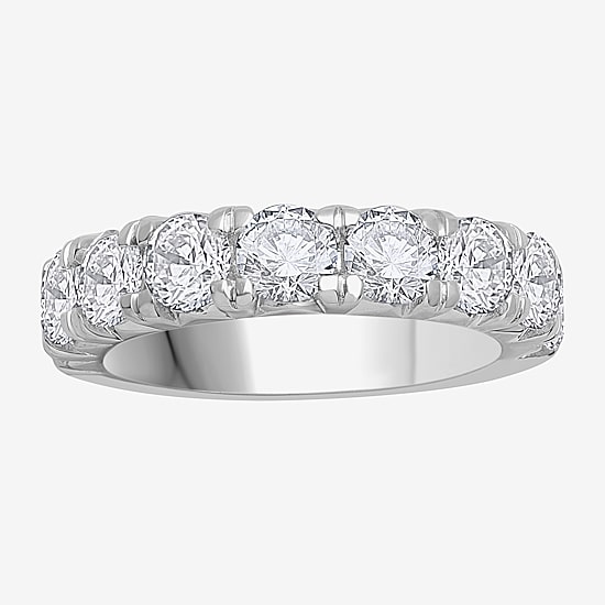 9-Stone (H-I / Si1) Womens 5MM 2 3/4 CT. T.W. Lab Grown White Diamond 14K Gold Anniversary Wedding Band